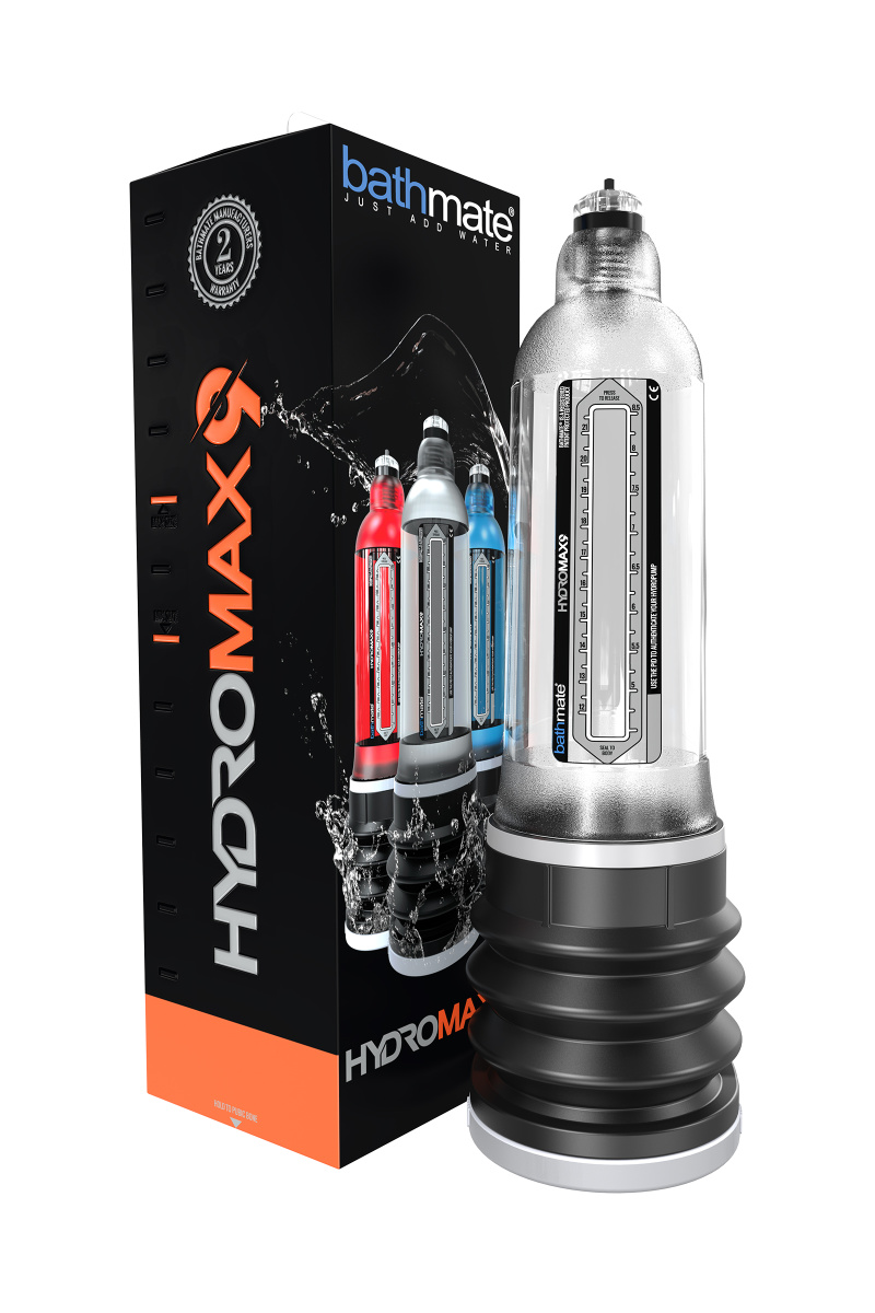 Гидропомпа Bathmate HYDROMAX9, ABS пластик, прозрачная, 32,5 см (аналог Hydromax X40) в магазине ESEXTOYS