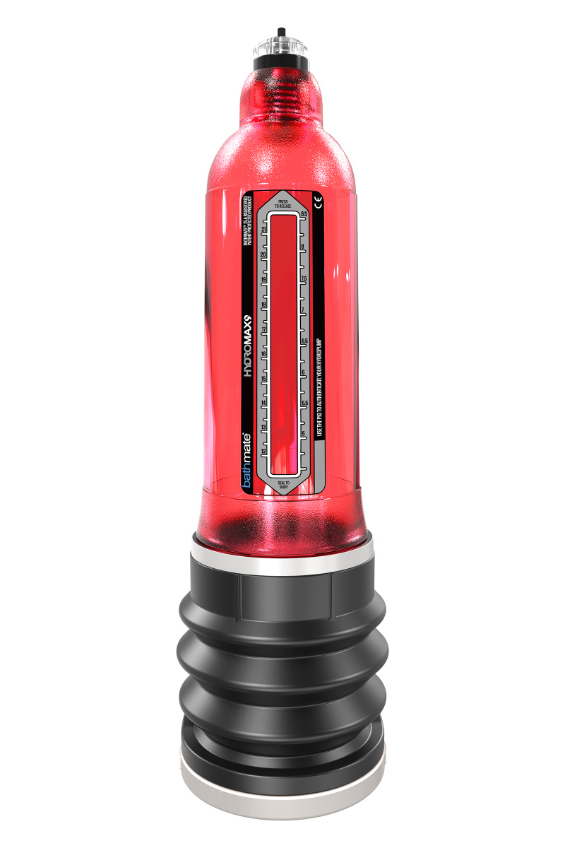 Гидропомпа Bathmate HYDROMAX9, ABS пластик, красный, 32,5 см (аналог Hydromax X40) в магазине ESEXTOYS
