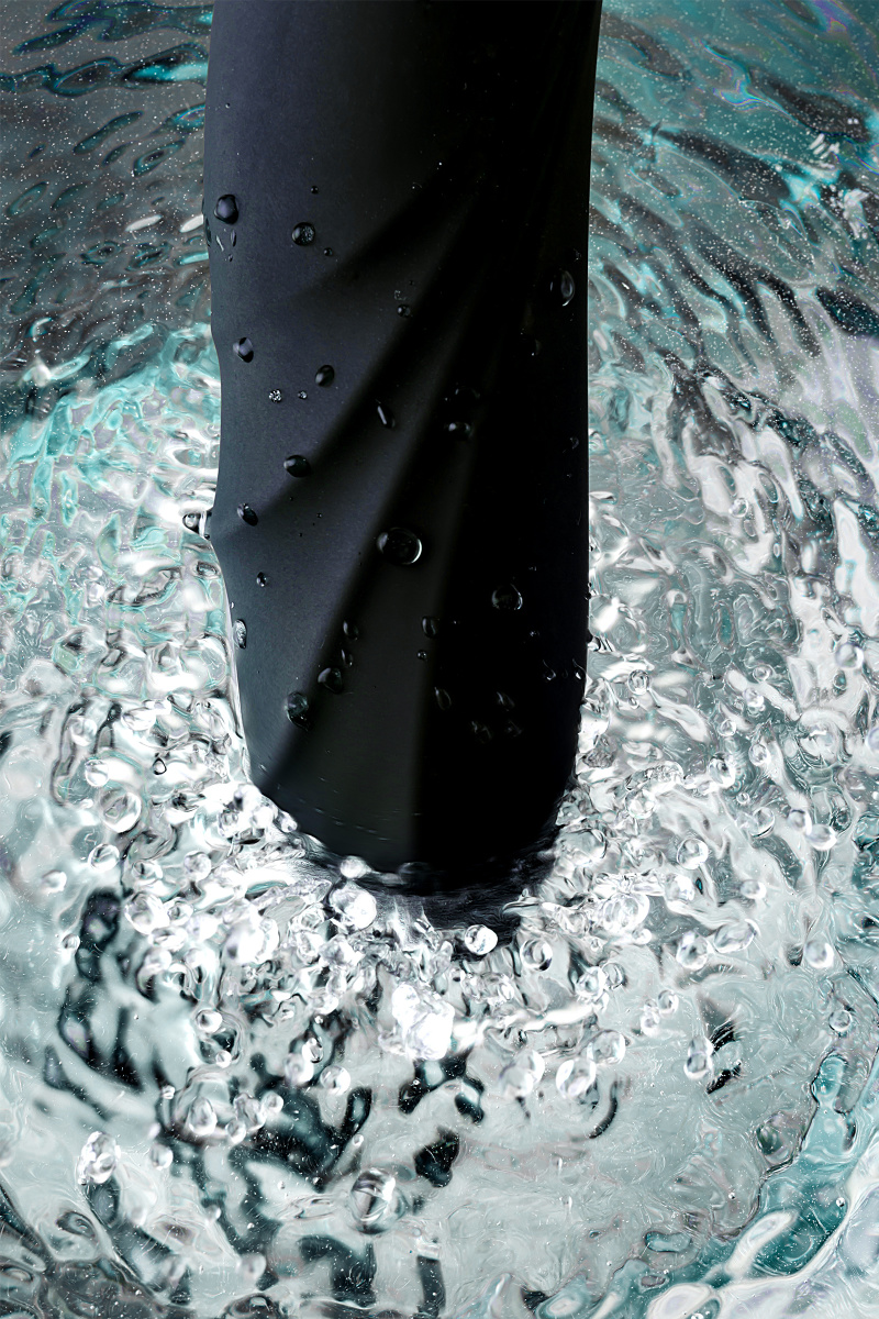 Нереалистичный вибратор WANAME D-SPLASH Storm, силикон, черный, 22,5 см в магазине ESEXTOYS