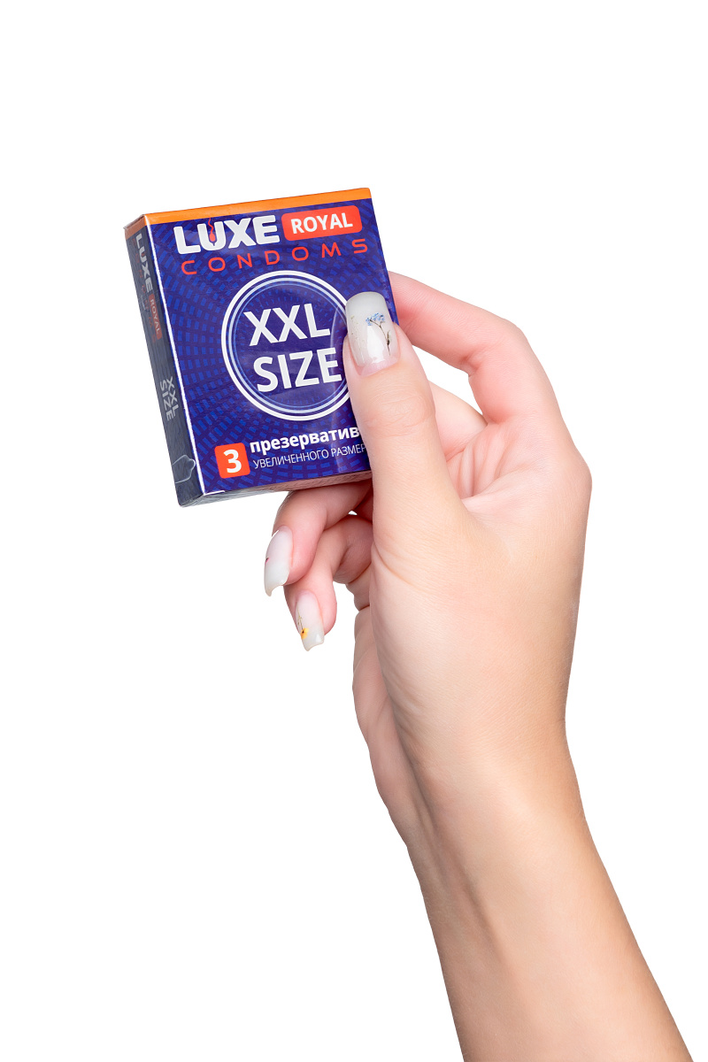 Презервативы Luxe, royal, XXL size, 18 см, 5,2 см, 3 шт. в магазине ESEXTOYS