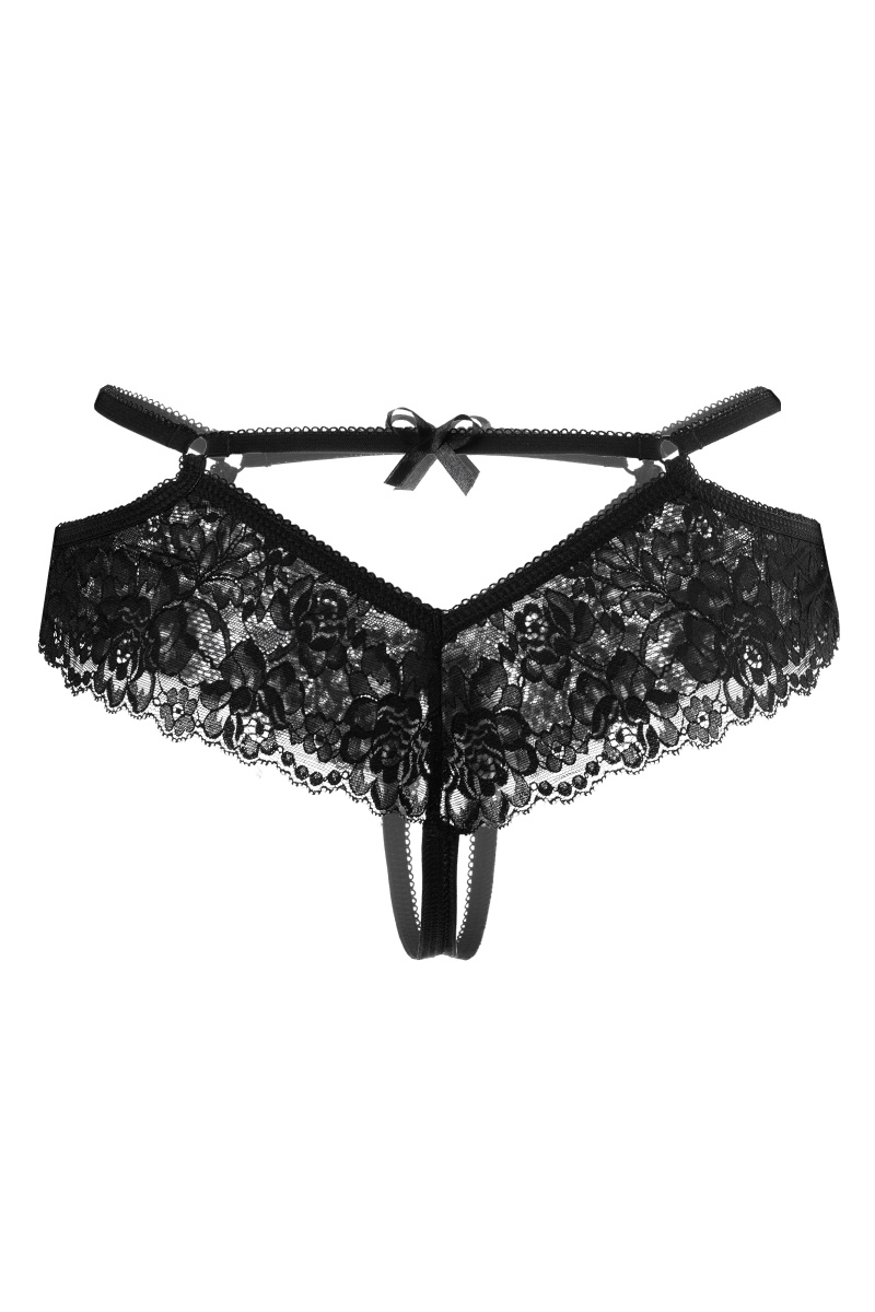 Эротические трусики Erolanta Agnes кружевные, черный (46-48) в магазине ESEXTOYS