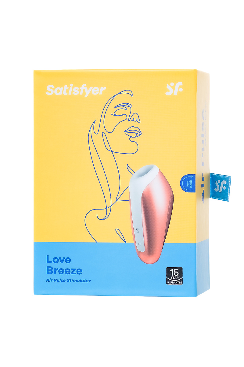 Вакуум-волновой бесконтактный стимулятор клитора Satisfyer Love Breeze, силикон, розовый, 9,5 см. в магазине ESEXTOYS