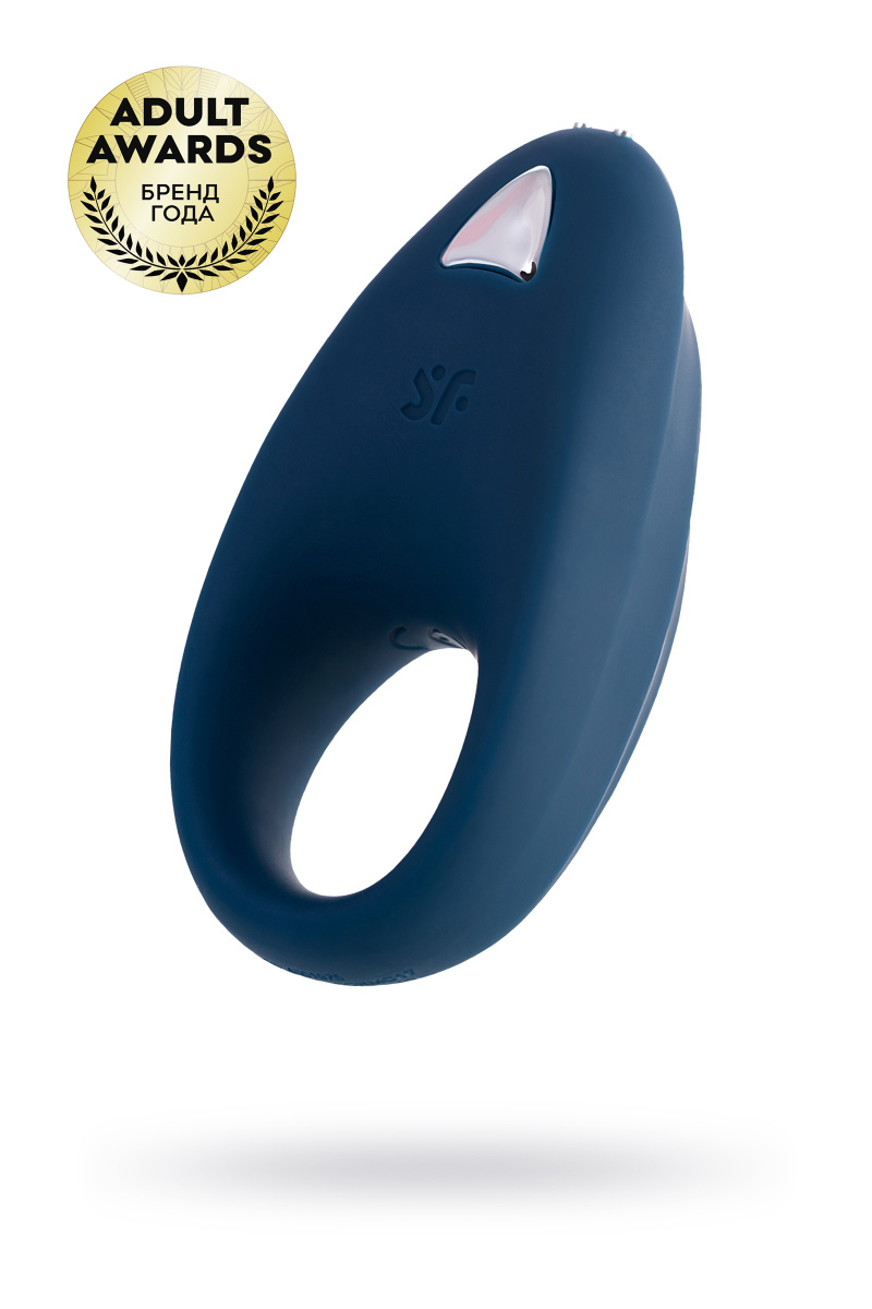 Эрекционное кольцо на пенис Satisfyer Powerful, силикон, синий, 9 см. в магазине ESEXTOYS