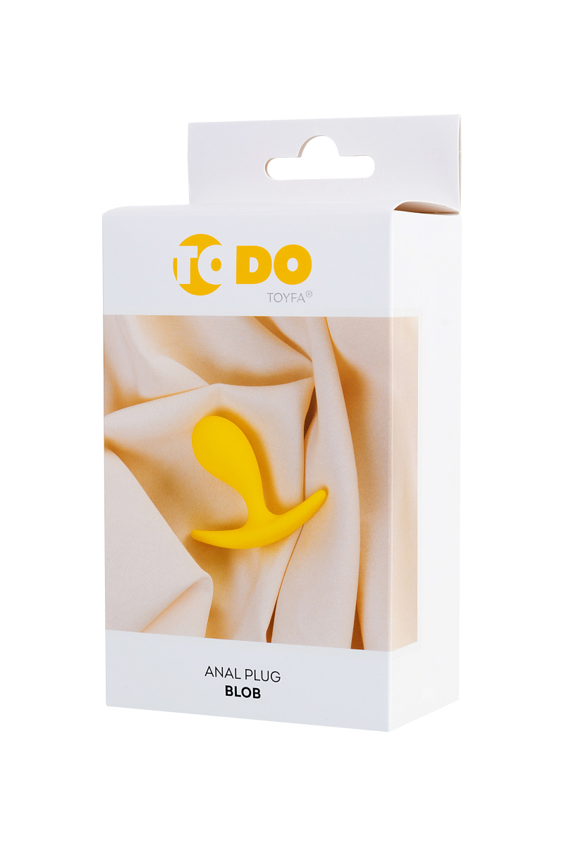 Анальная втулка ToDo by Toyfa Blob, силикон, желтая, 5,5 см, Ø 2,1 см в магазине ESEXTOYS