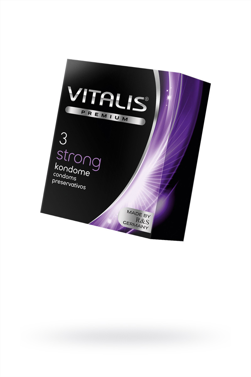 Презервативы Vitalis, premium, ультрапрочные, 18 см, 5,3 см, 3 шт. в магазине ESEXTOYS