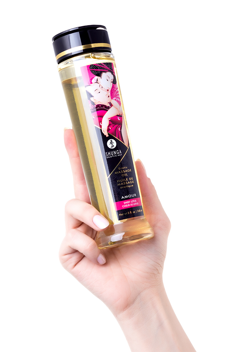Масло для массажа Shunga Amour «Sweet Lotus», возбуждающее, 240 мл в магазине ESEXTOYS
