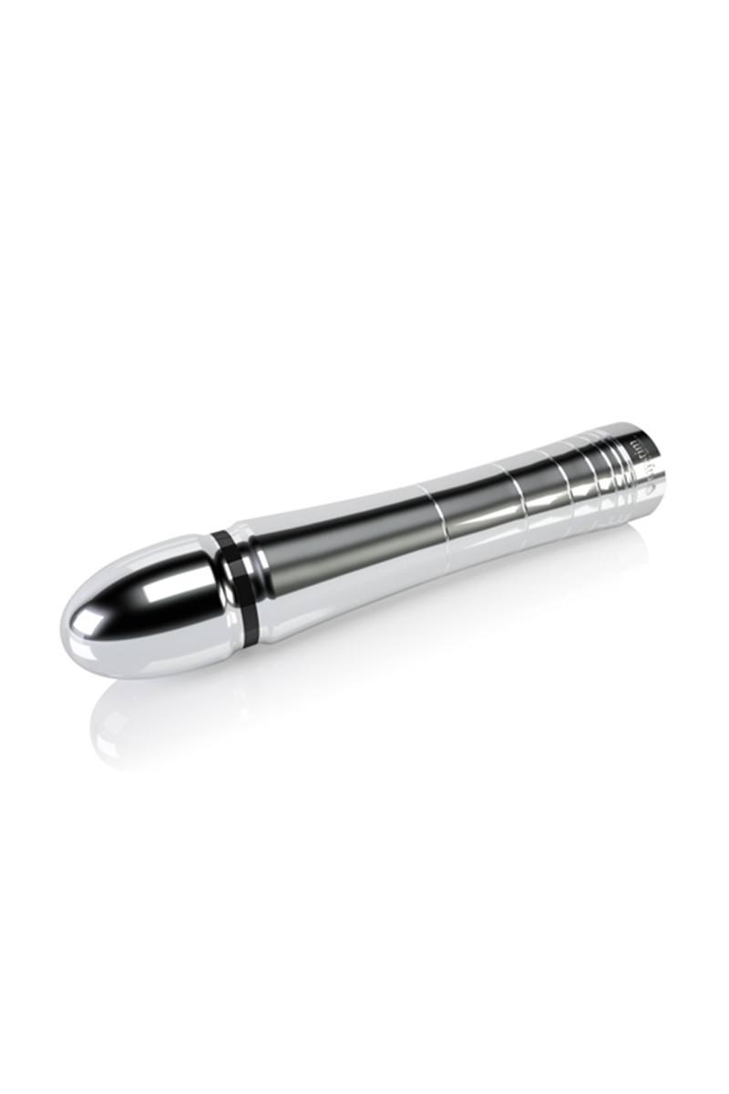 Фаллоимитатор Mystim Glossy Glen, электростимуляция, хирургическая сталь, серебряный, 14 см в магазине ESEXTOYS