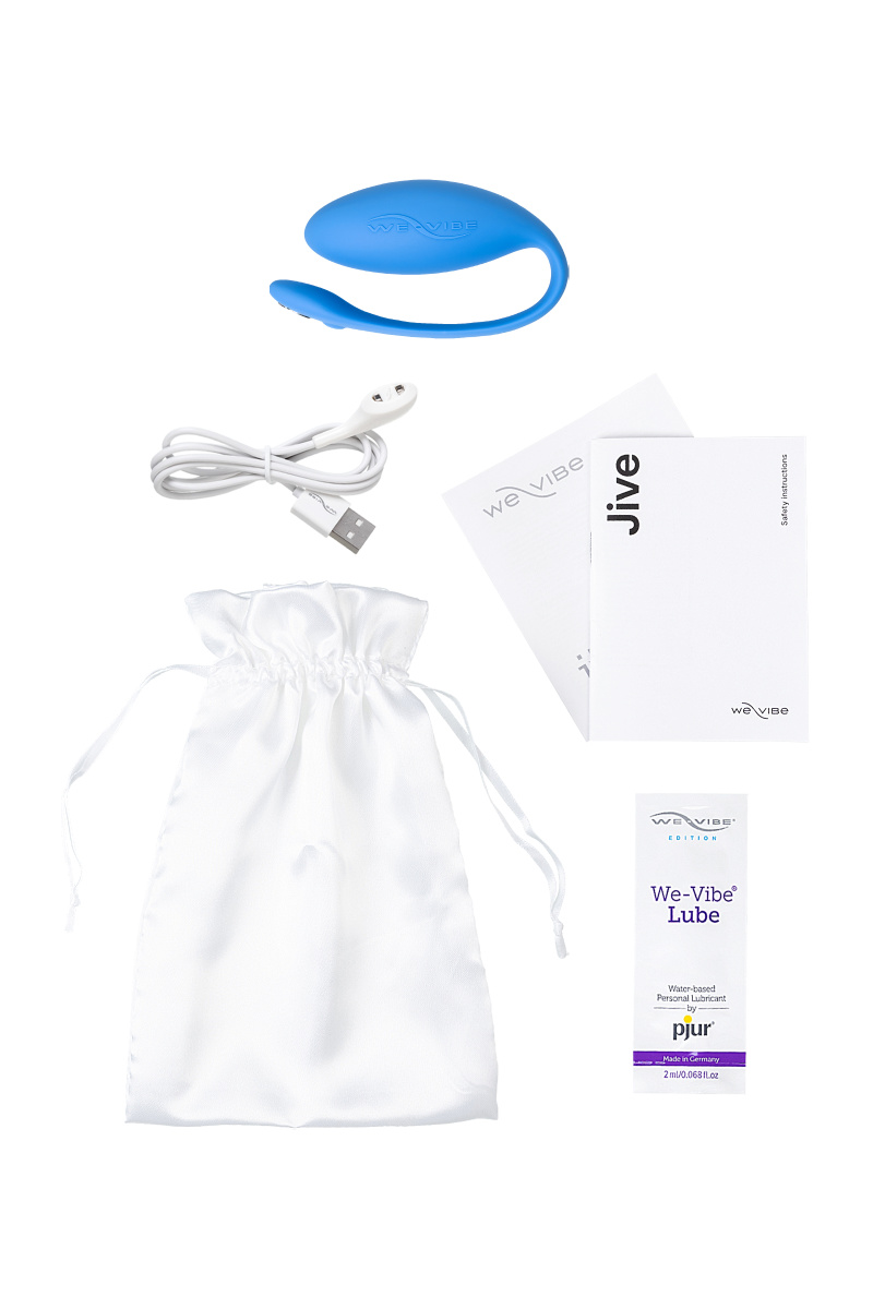 Виброяйцо WE-VIBE Jive силикон, синий, 9,2 см в магазине ESEXTOYS