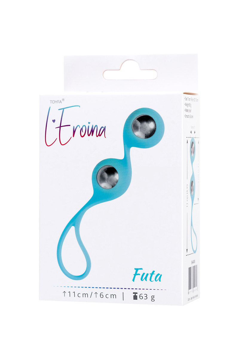 Вагинальные шарики L'EROINA by TOYFA Futa, силикон, голубой, 11 см в магазине ESEXTOYS