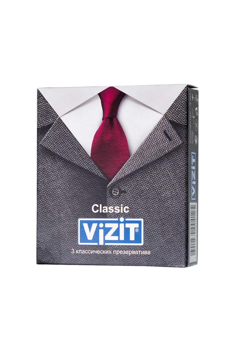 Презервативы Vizit, классические, латекс, 18 см, 5,2 см, 3 шт. в магазине ESEXTOYS