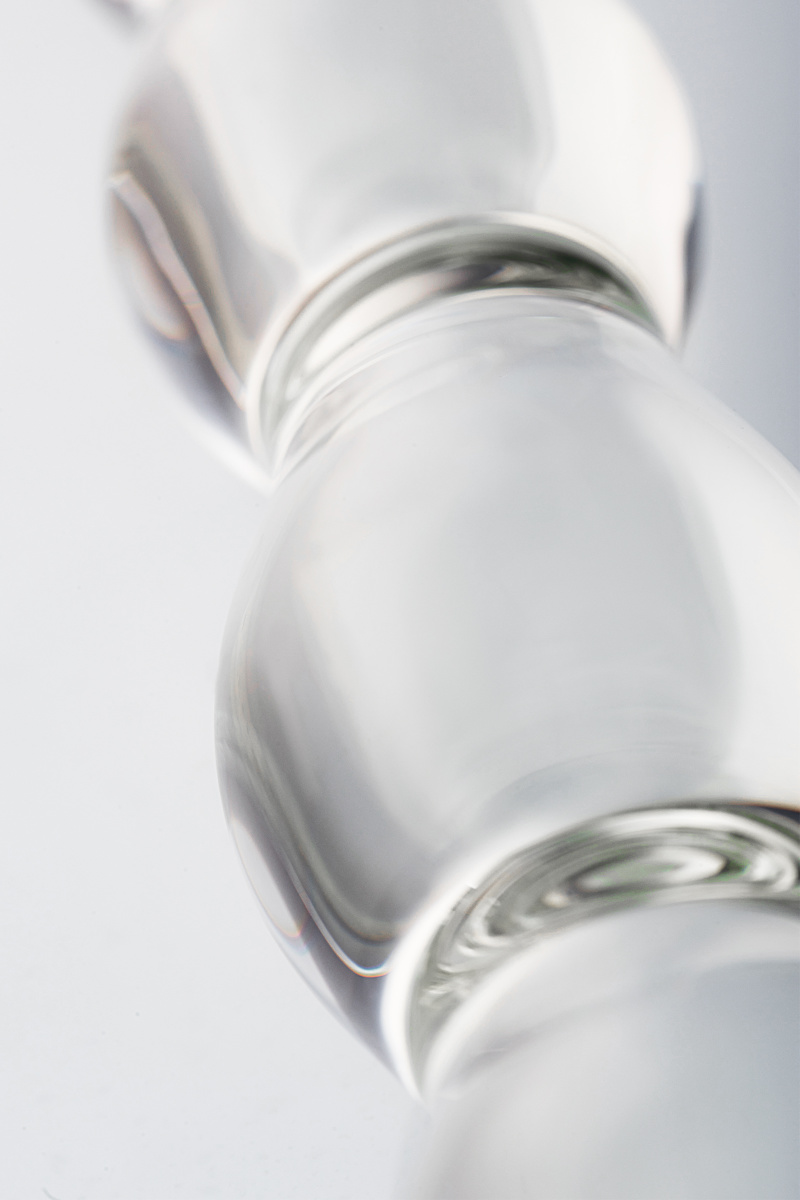 Двусторонний фаллоимитатор Sexus Glass, стекло, прозрачный, 18,5 см в магазине ESEXTOYS