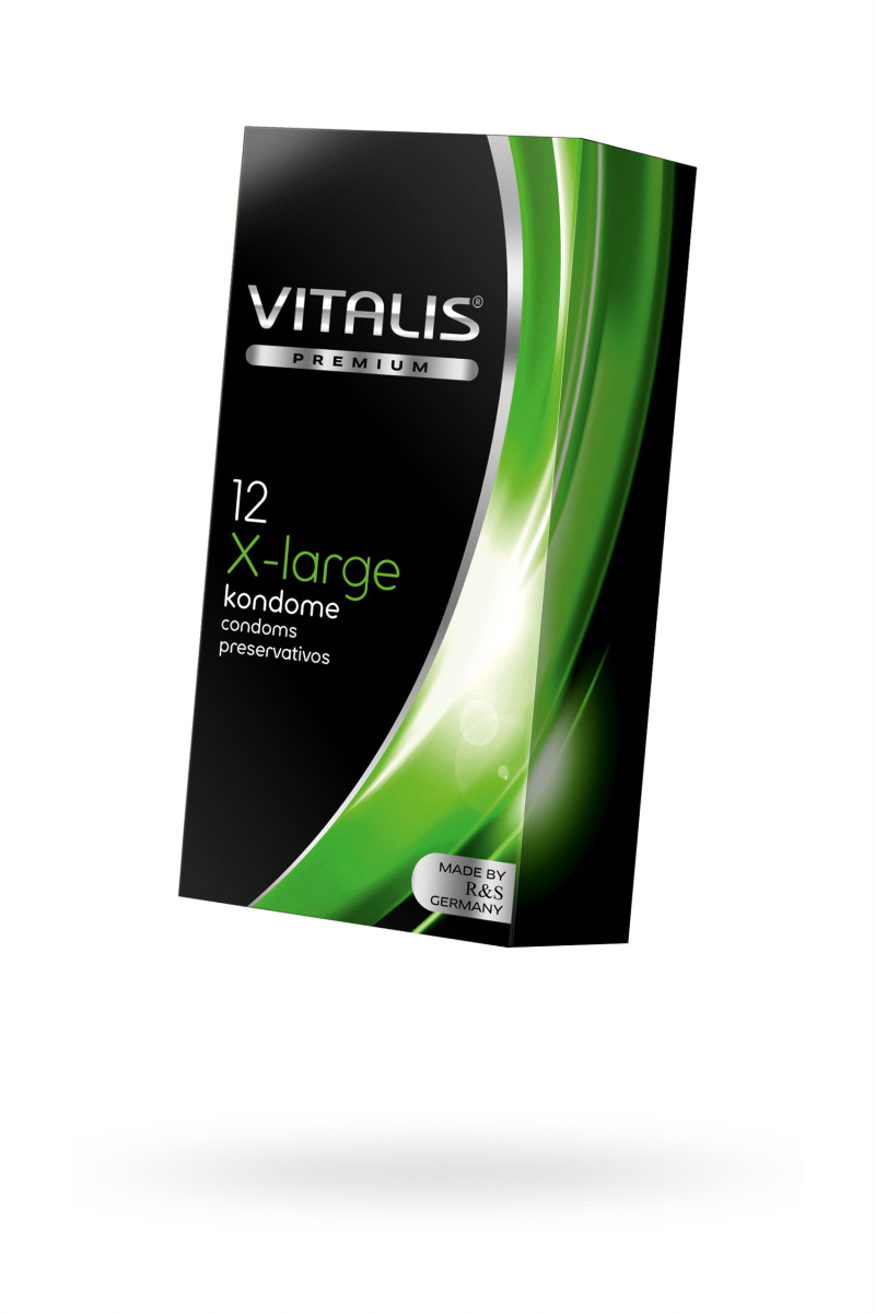 Презервативы Vitalis, premium, увеличенного размера, 19 см, 5,7 см, 12 шт. в магазине ESEXTOYS