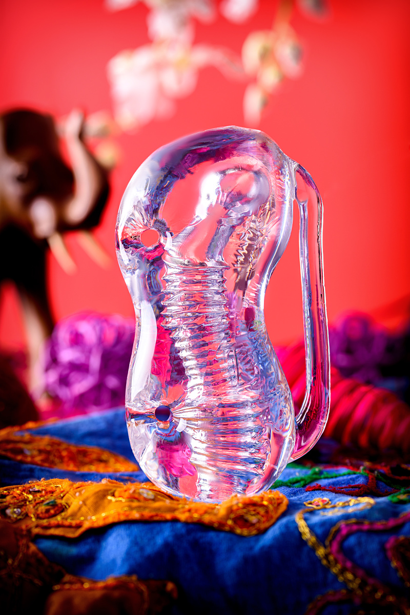 Мастурбатор нереалистичный Lingam by TOYFA  Indira, TPE, прозрачный, 14 см в магазине ESEXTOYS