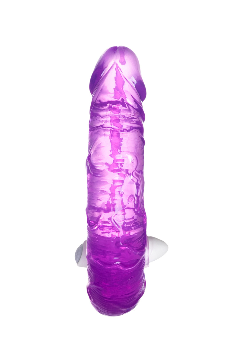 Фаллоимитатор двусторонний с вибропулей TOYFA Double Dildo with Vibro Bullet, TPR, фиолетовый, 35 см в магазине ESEXTOYS