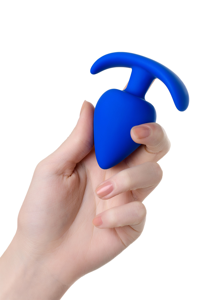 Анальная пробка A-Toys by TOYFA Nosh, силикон, синяя, 8,3 см в магазине ESEXTOYS