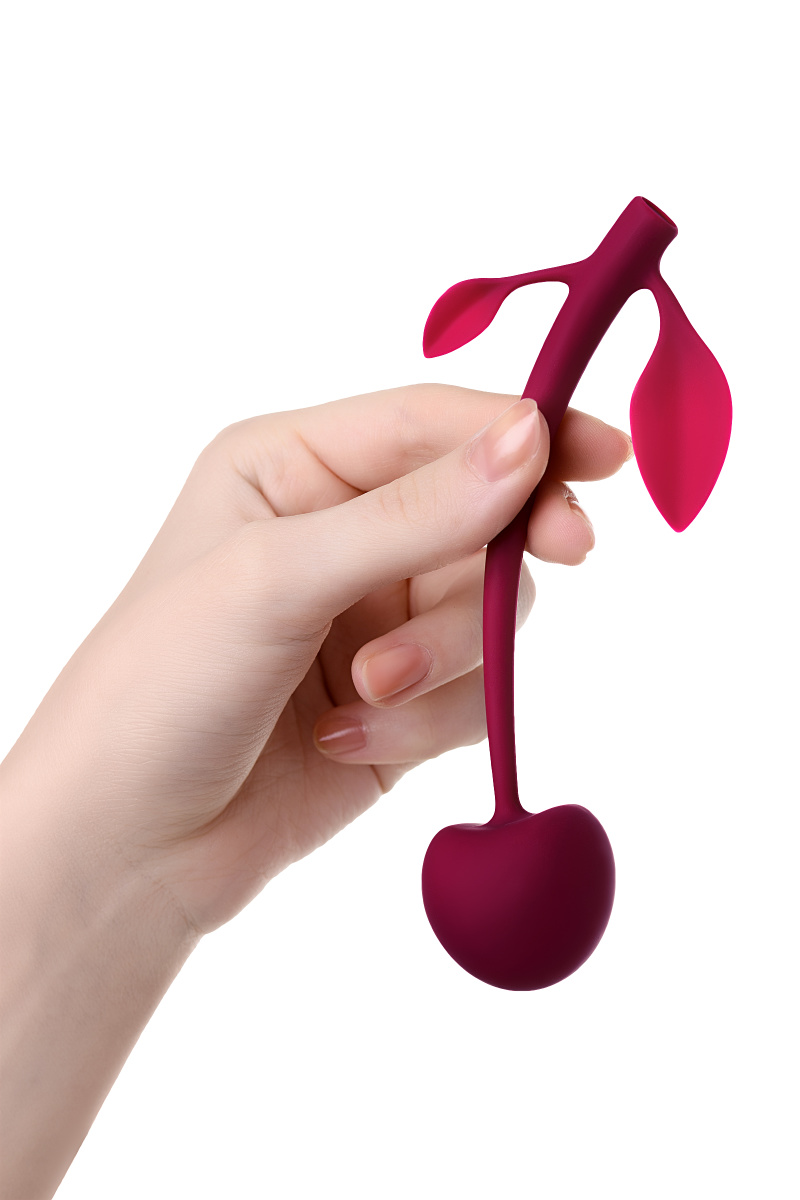 Вагинальный шарик JOS CHERRY, силикон, бордовый, 14,5 см в магазине ESEXTOYS