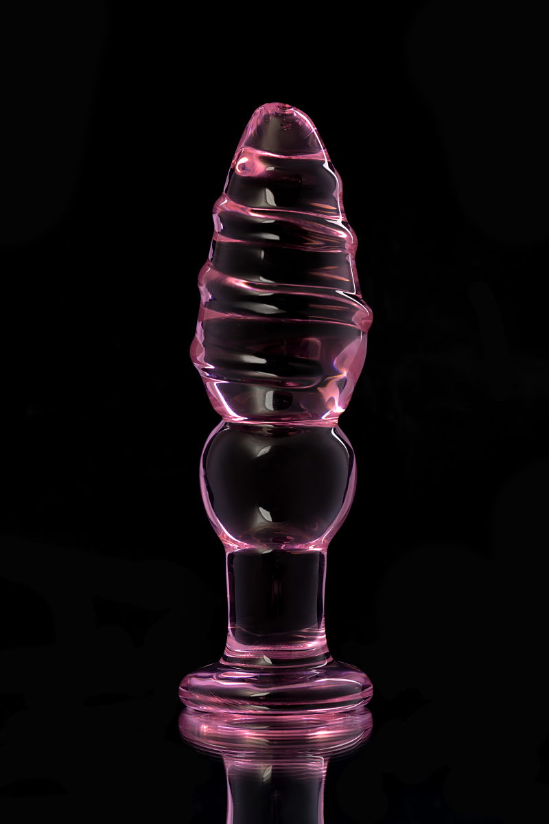Анальная втулка Sexus Glass, стекло, розовая, 13,5 см, Ø 4 см в магазине ESEXTOYS