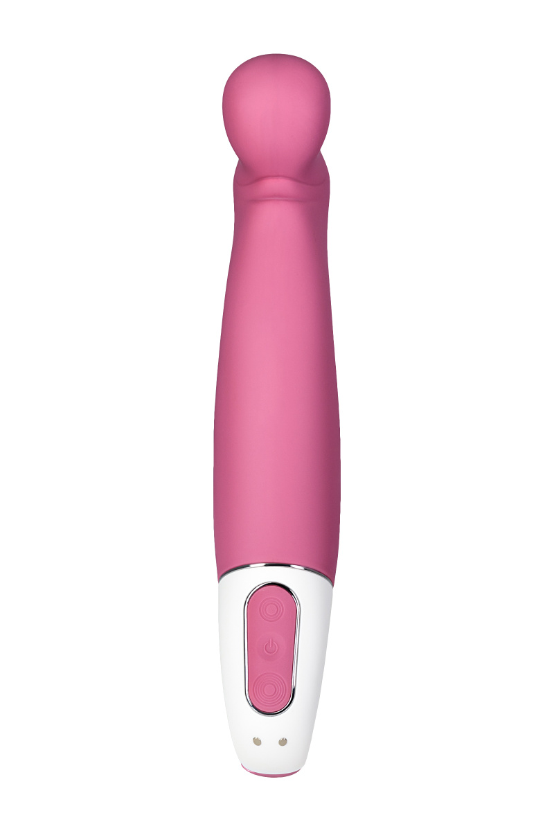 Нереалистичный вибратор Satisfyer Vibes Petting Hippo, силикон, красный, 22,9 см. в магазине ESEXTOYS