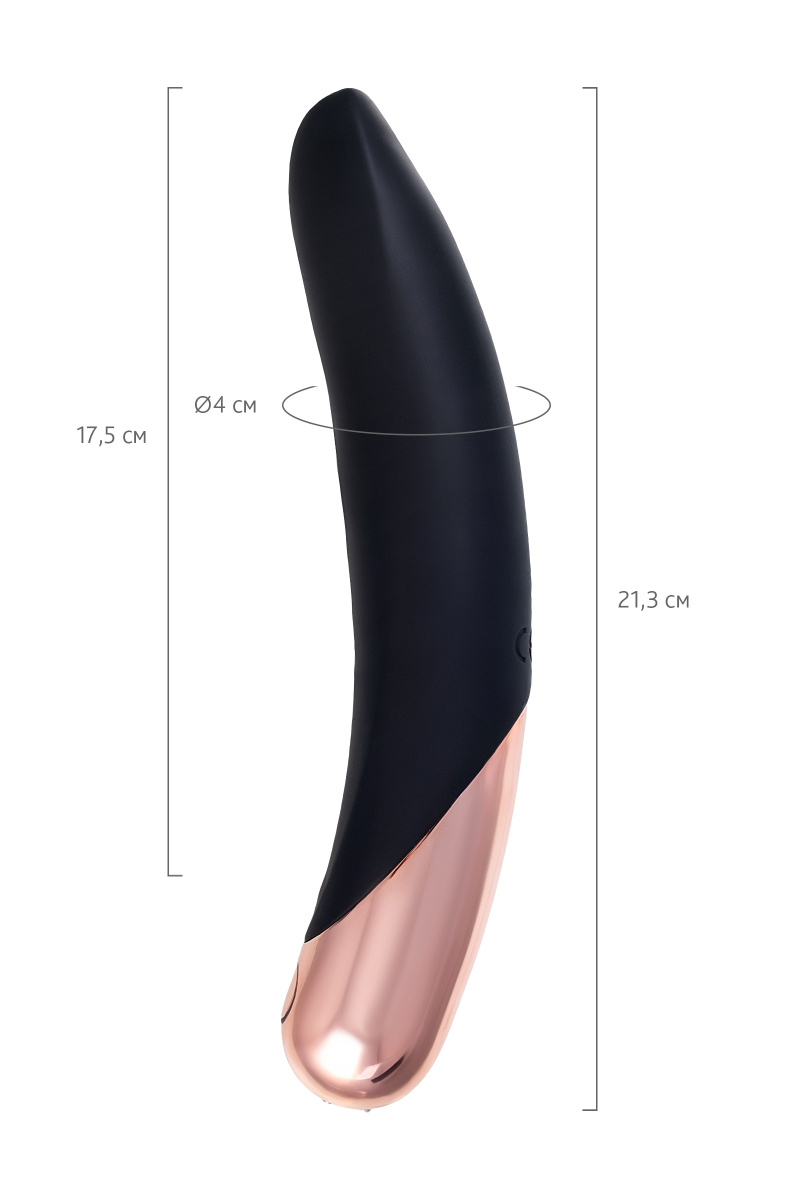Нереалистичный вибратор WANAME D-SPLASH WATERFALL, силикон, черный, 21,3 см в магазине ESEXTOYS