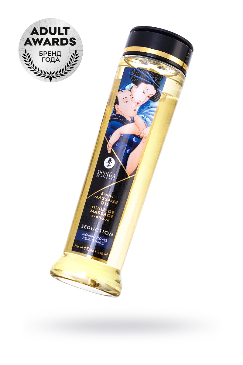 Масло для массажа Shunga Seduction «Midnight flower», возбуждающее, 240 мл в магазине ESEXTOYS