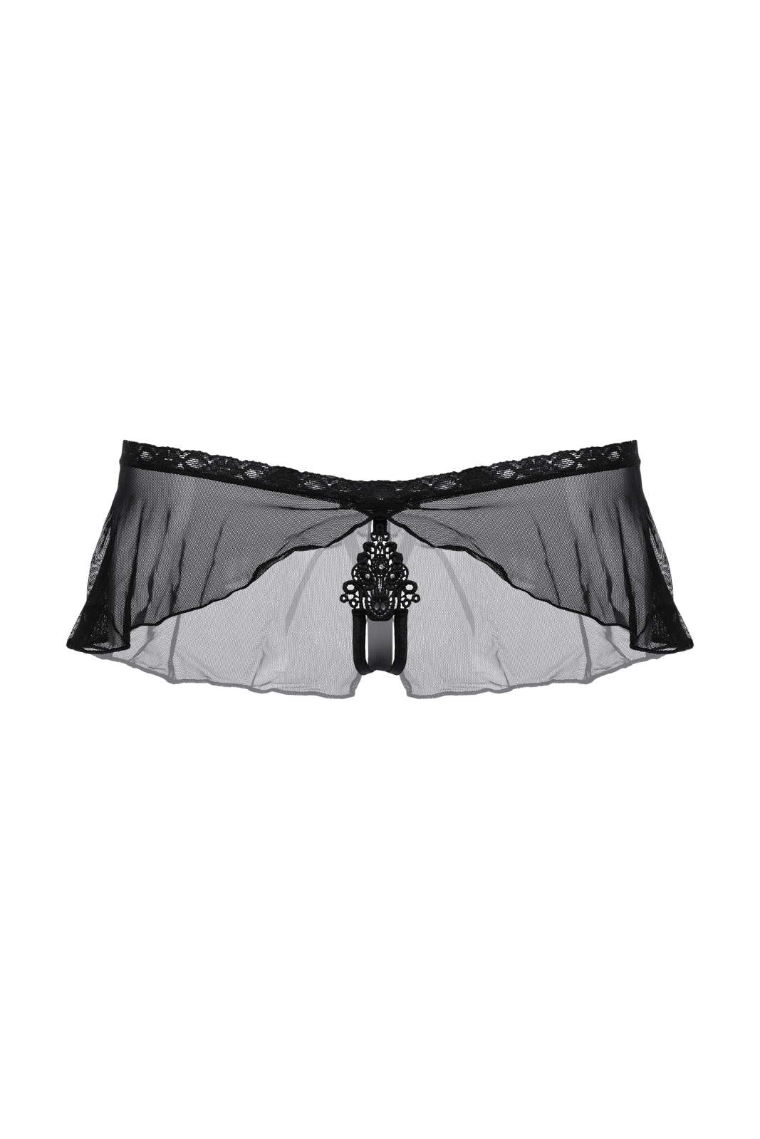 Стринги с юбочкой SoftLine Collection, черный, M/L в магазине ESEXTOYS
