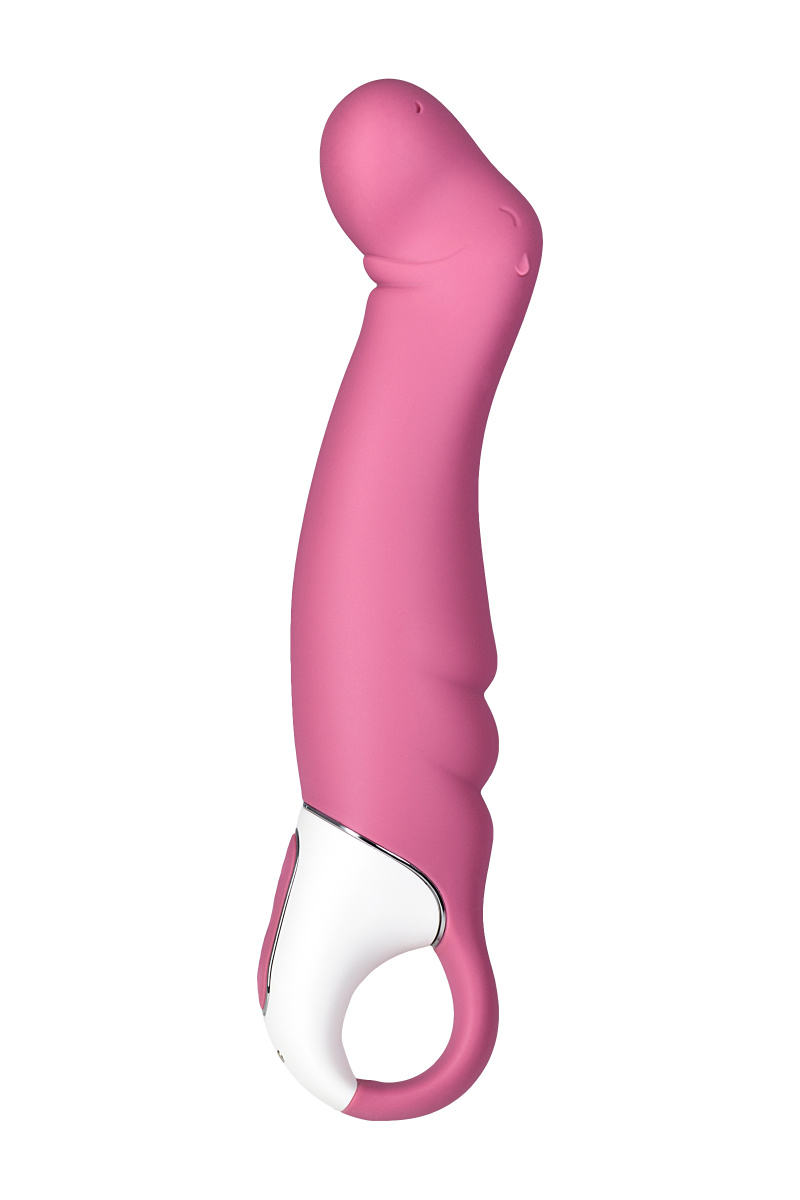 Нереалистичный вибратор Satisfyer Vibes Petting Hippo, силикон, красный, 22,9 см. в магазине ESEXTOYS