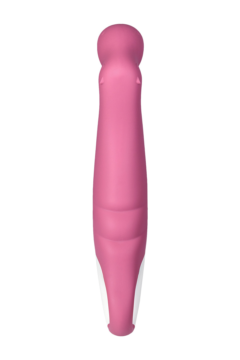 Нереалистичный вибратор Satisfyer Vibes Petting Hippo, силикон, красный, 22,9 см. в магазине ESEXTOYS