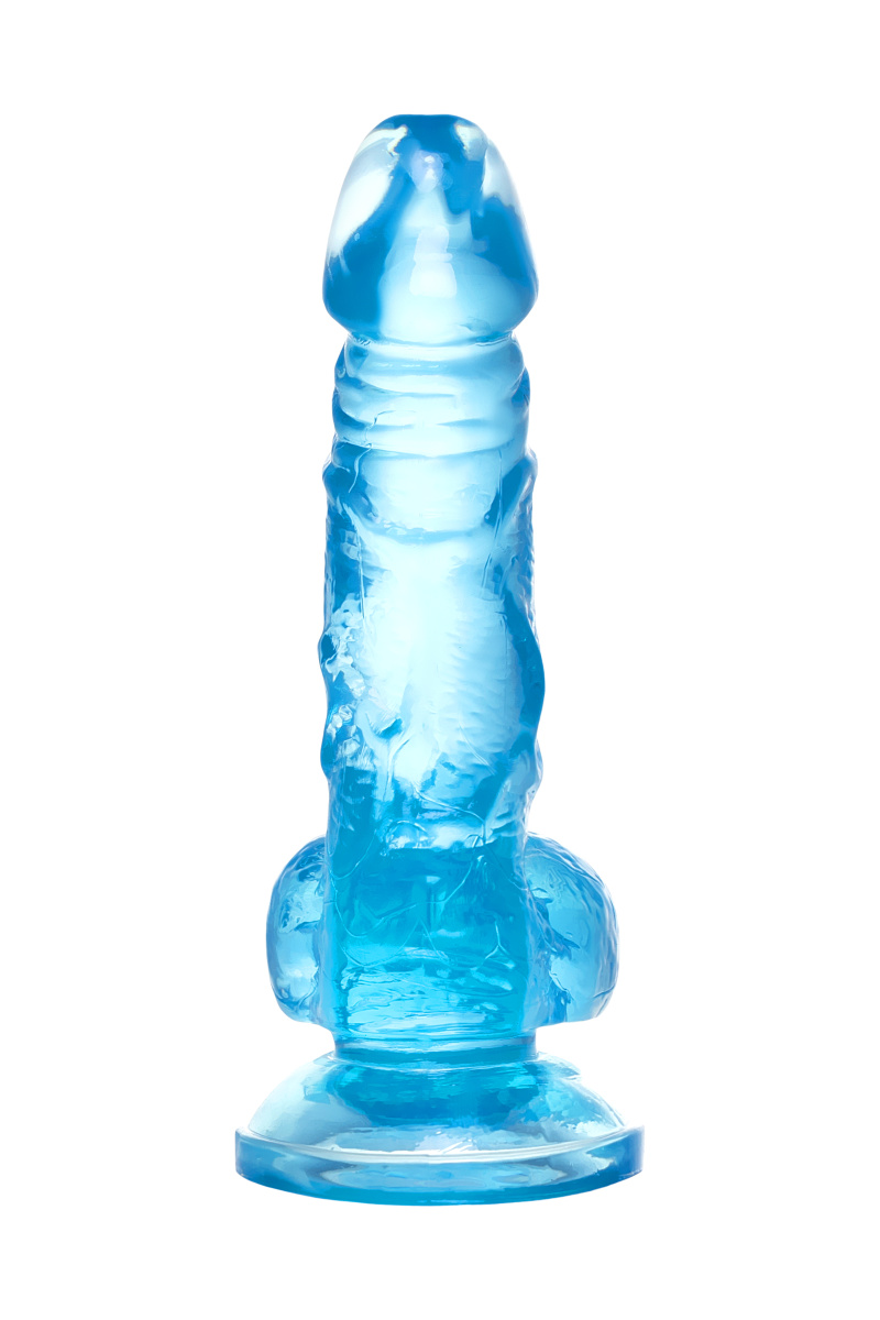 Реалистичный фаллоимитатор A-Toys by TOYFA Indy, TPE, голубой, 15,8 см в магазине ESEXTOYS