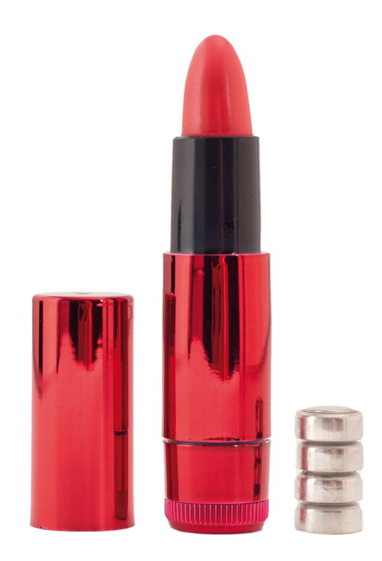 Вибромассажер Black & Red by TOYFA «Помада», силикон, красный, 9 см в магазине ESEXTOYS