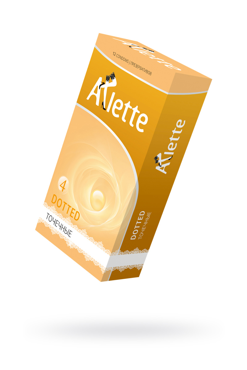 Презервативы Arlette, dotted, латекс, точечные, 18,5 см, 5,4 см, 12 шт. в магазине ESEXTOYS
