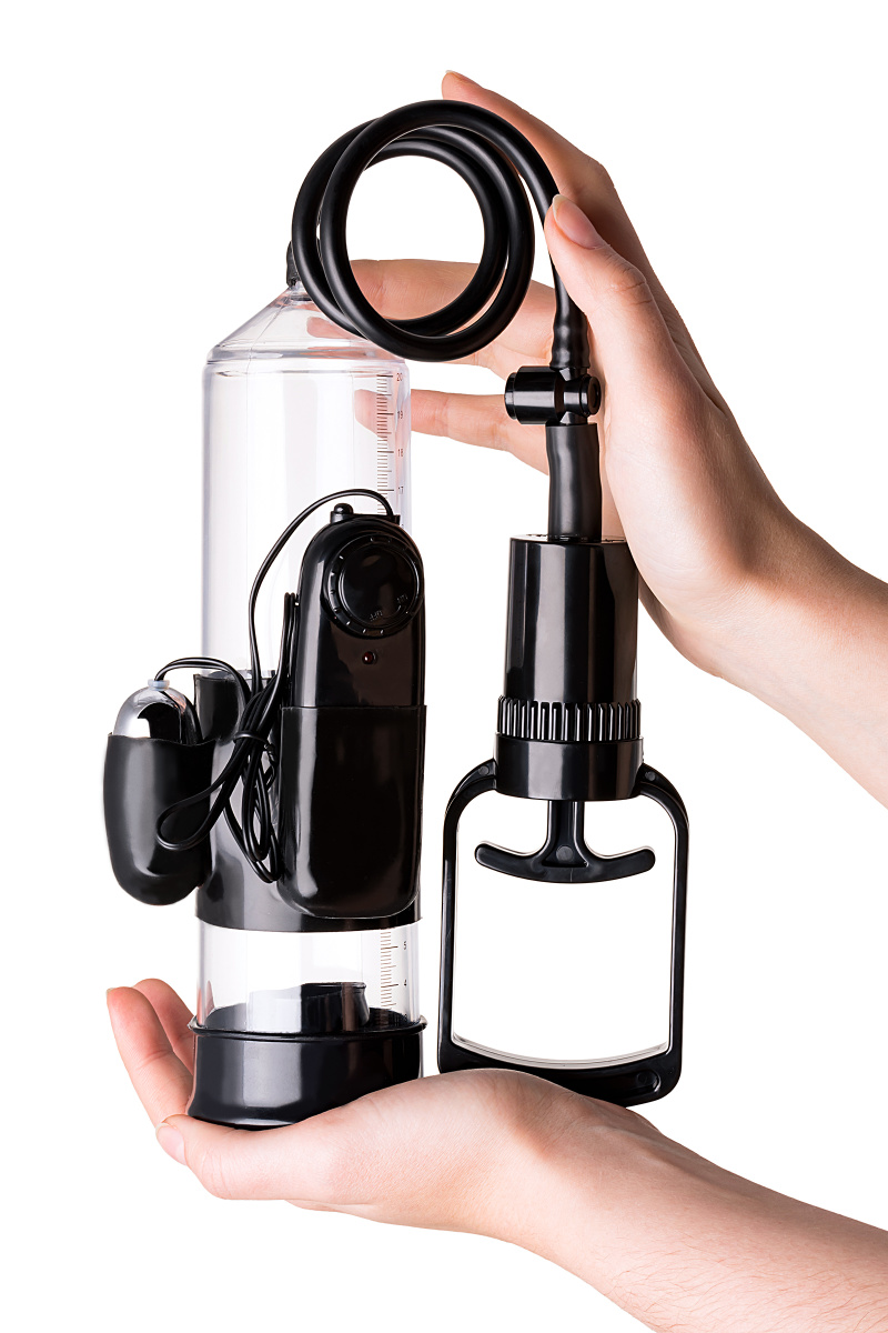 Помпа для пениса TOYFA A-Toys с вибрацией, PVC, чёрный, 22,8 см в магазине ESEXTOYS