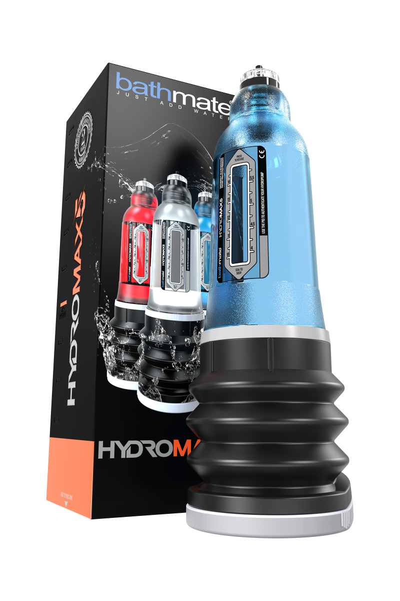 Помпа для пениса Bathmate HYDROMAX5, ABS пластик, голубая, 26 см (аналог Hydromax X20) в магазине ESEXTOYS