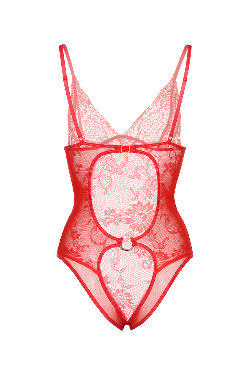 Боди Candy Girl c интимным доступом, красное, OS в магазине ESEXTOYS