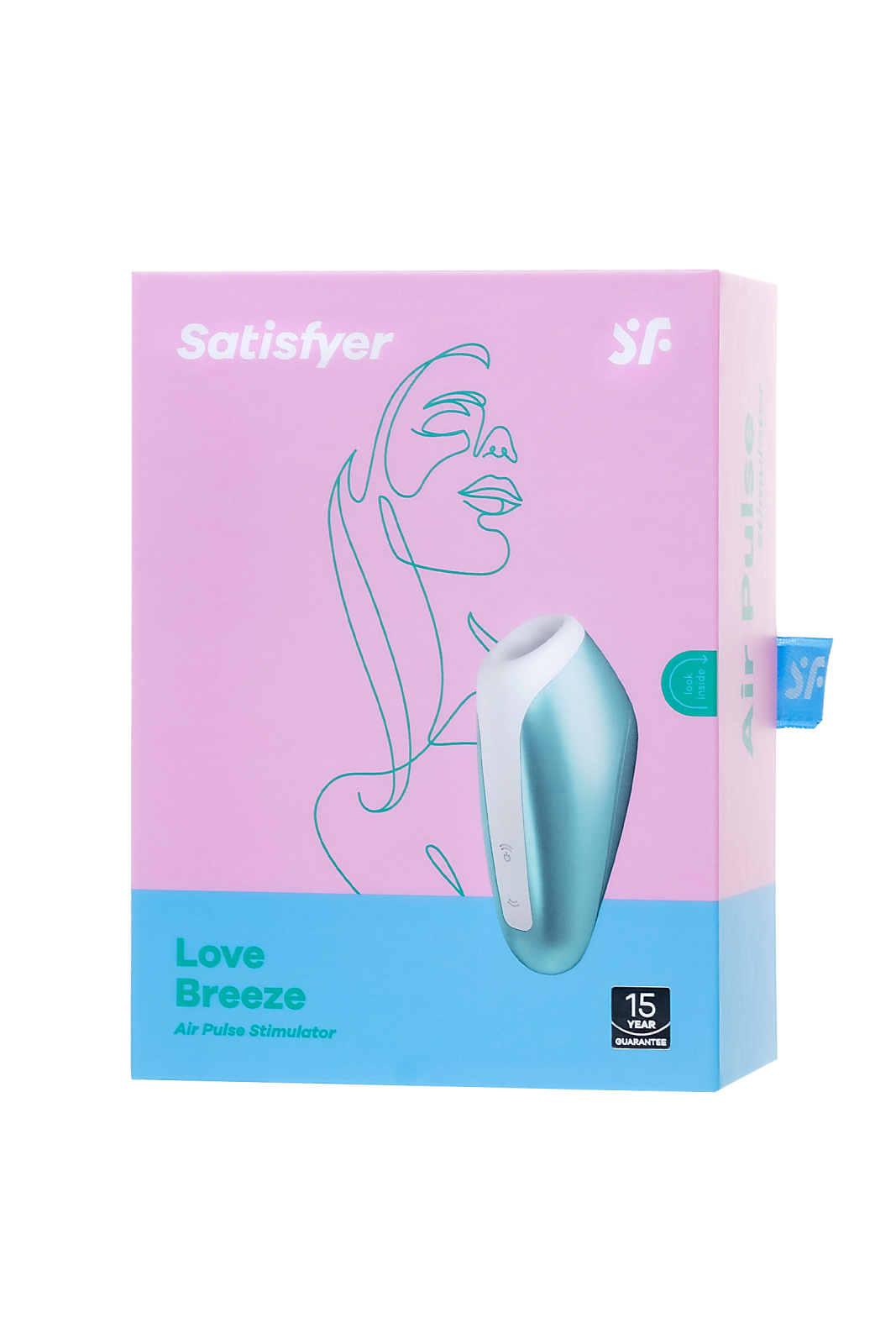Вакуум-волновой бесконтактный стимулятор клитора Satisfyer Love Breeze, силикон, голубой, 9,5 см. в магазине ESEXTOYS