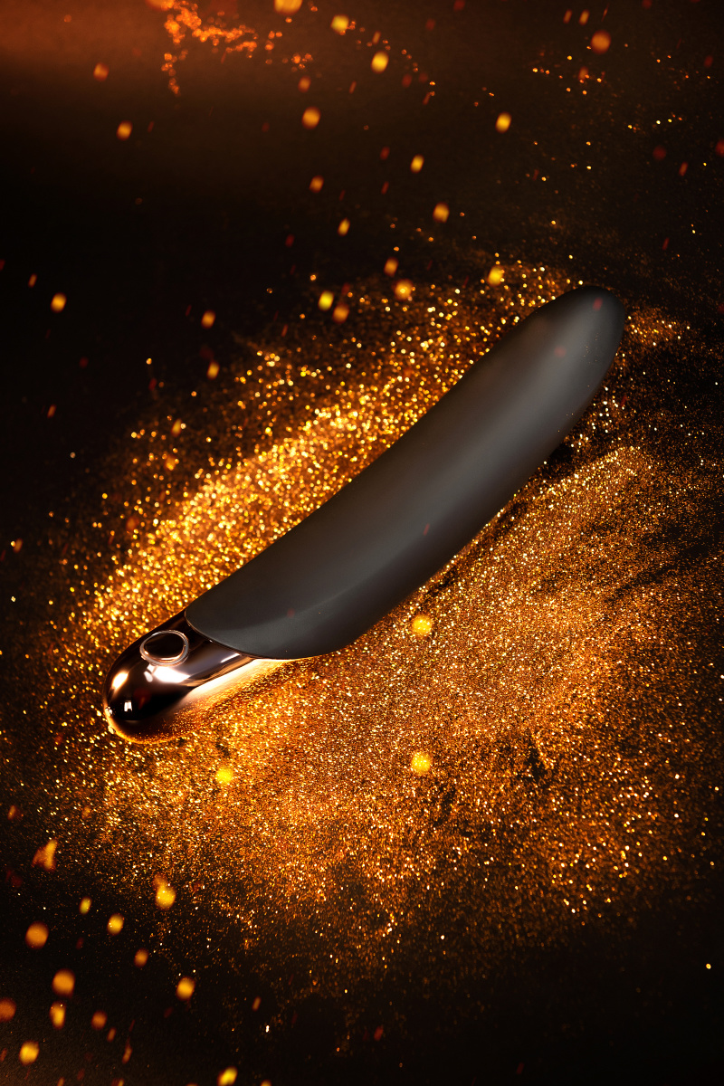 Нереалистичный вибратор WANAME D-SPLASH WATERFALL, силикон, черный, 21,3 см в магазине ESEXTOYS