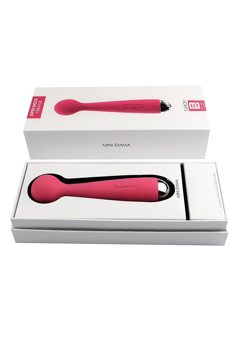 Мини-вибратор Svakom Mini Emma, силикон, розовый, 16,5 см в магазине ESEXTOYS