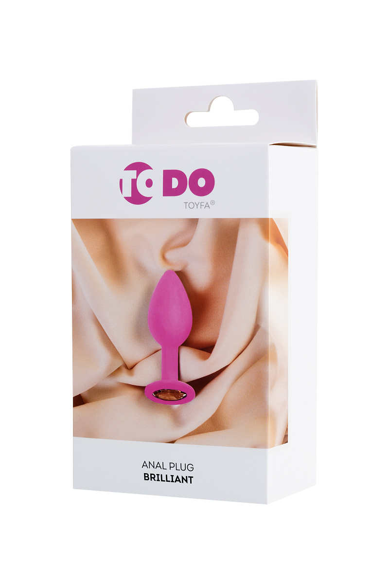Анальная втулка ToDo by Toyfa Brilliant, силикон, розовая, 8 см, Ø 3 см, 50 г в магазине ESEXTOYS