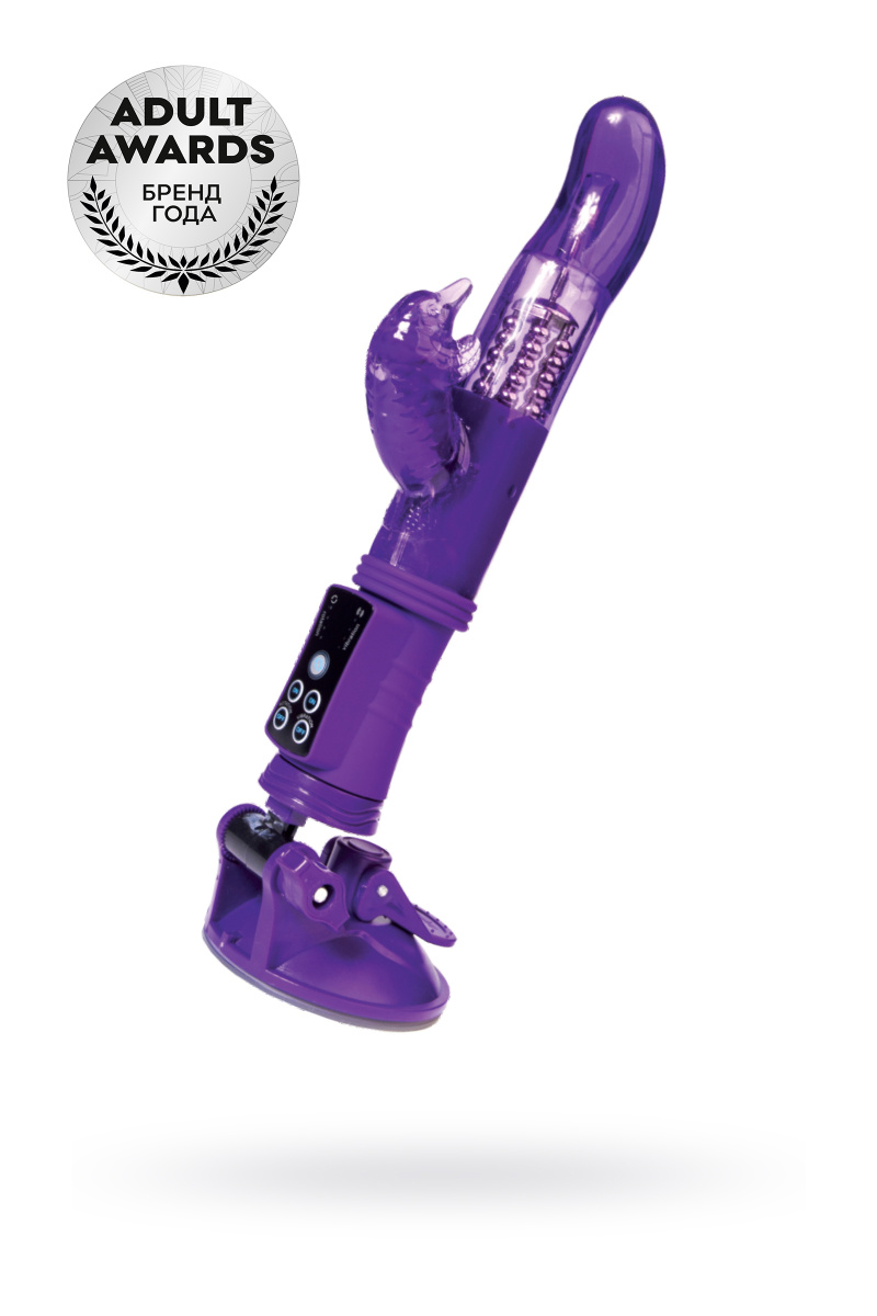 Вибратор с клиторальным стимулятором TOYFA A-Toys, TPR, фиолетовый, 22,5 см в магазине ESEXTOYS