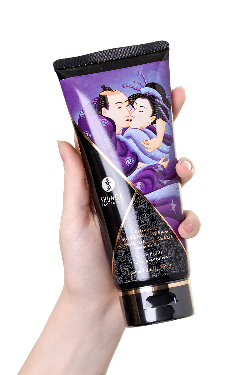 Массажный крем Shunga Exotic Fruits, съедобный, экзотические фрукты, 200 мл в магазине ESEXTOYS
