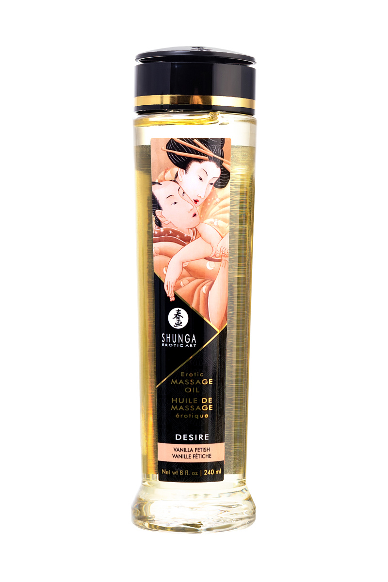 Масло для массажа Shunga Desire, натуральное, возбуждающее, ваниль, 240 мл в магазине ESEXTOYS