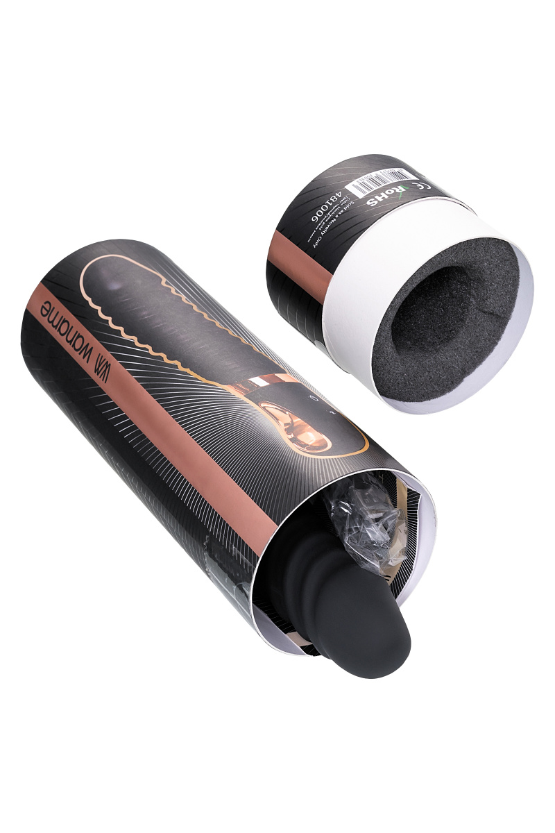 Нереалистичный вибратор WANAME D-SPLASH HURRICANE, силикон, черный, 22,5 см в магазине ESEXTOYS