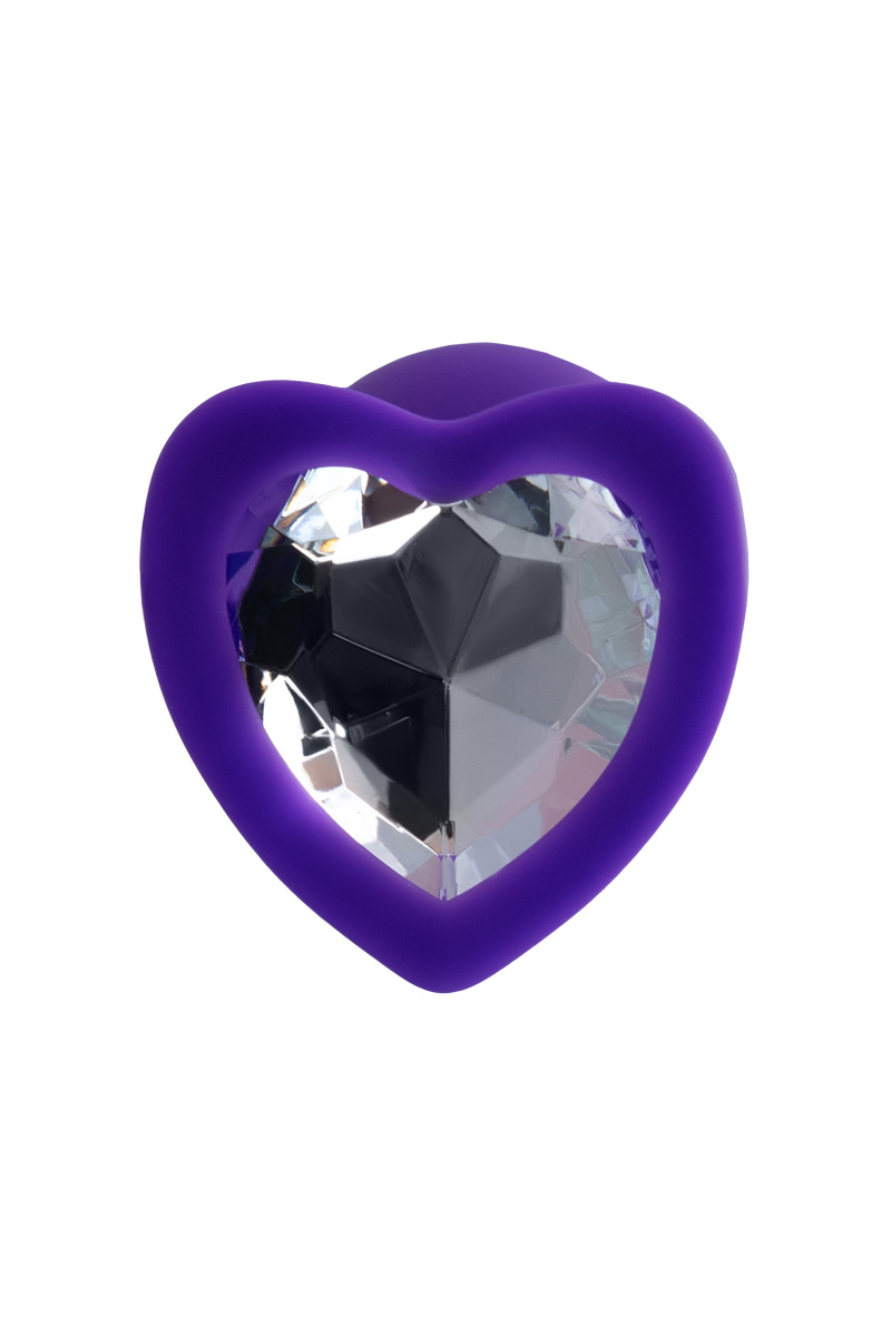 Анальная втулка ToDo by Toyfa Diamond Heart, силикон, фиолетовая, 7 см, Ø 2 см, 18 г в магазине ESEXTOYS