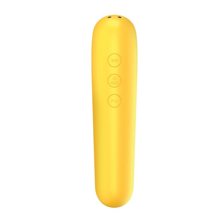 Вакуумно-волновой стимулятор Dual Love желтый в магазине ESEXTOYS