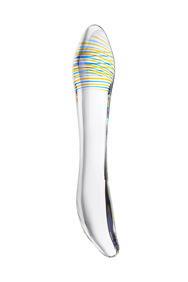 Двусторонний фаллоимитатор Sexus Glass, стекло, прозрачный, 22 см в магазине ESEXTOYS