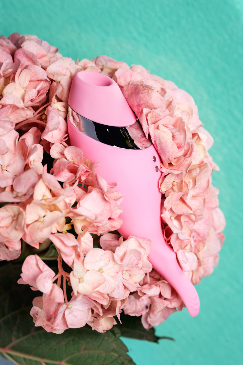 Многофункциональный стимулятор эрогенных зон Flovetta by Toyfa DAHLIA, силикон, розовый, 14 см в магазине ESEXTOYS
