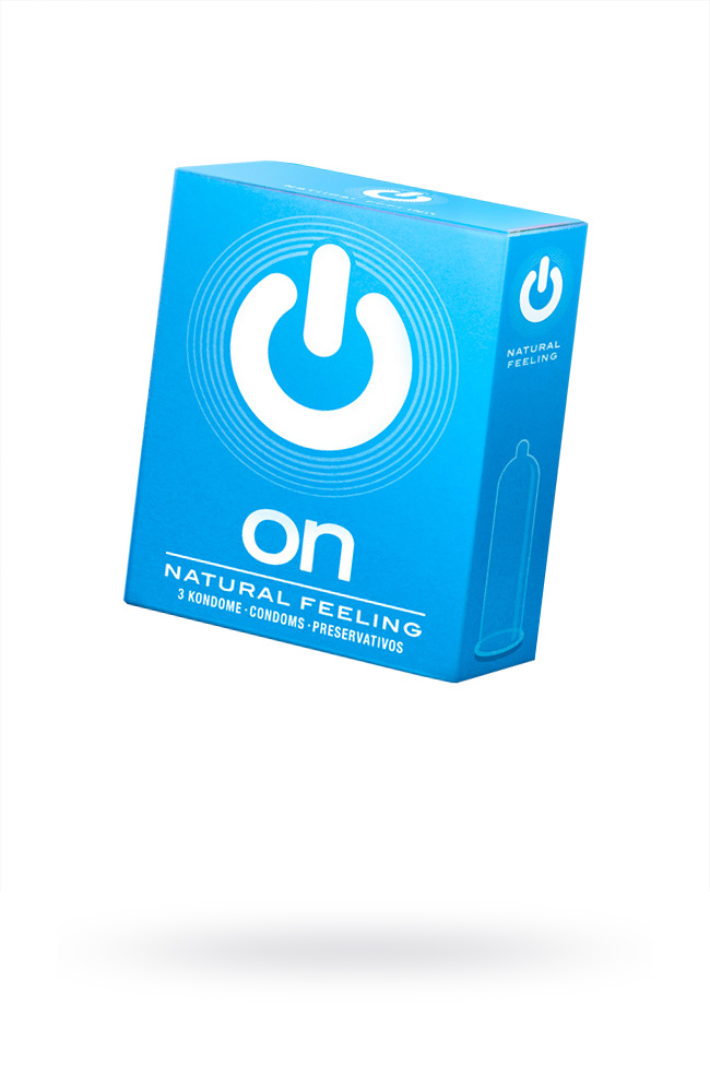 Презервативы On, natural feeling, классические, 18,5 см, 5,4 см, 3 шт. в магазине ESEXTOYS