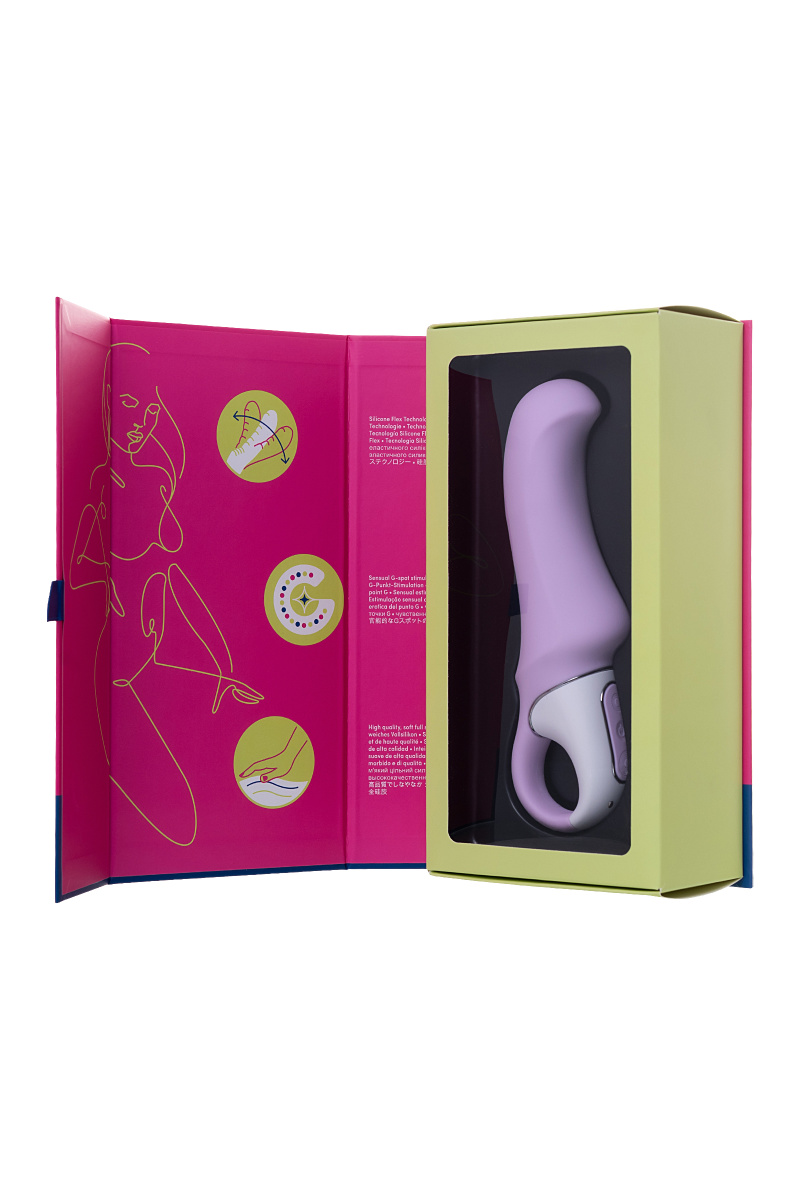 Нереалистичный вибратор Satisfyer Vibes Charming Smile, силикон, фиолетовый, 18,7 см. в магазине ESEXTOYS