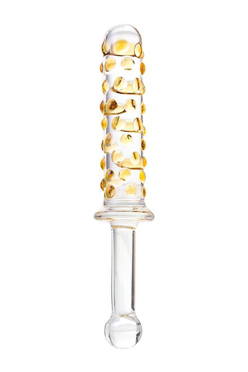 Двусторонний фаллоимитатор Sexus Glass, стекло, прозрачный, 25 см в магазине ESEXTOYS