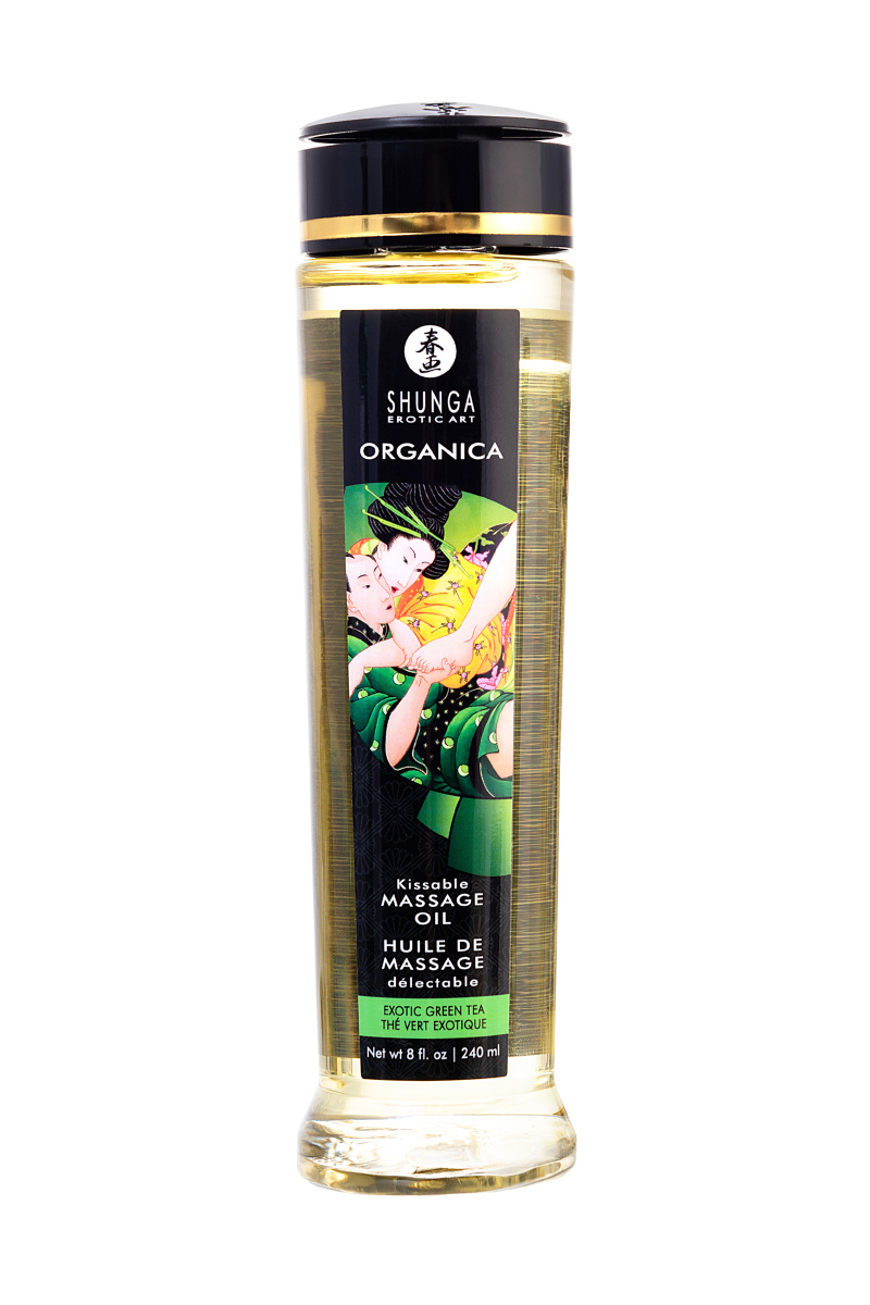 Масло для массажа Shunga Organica Exotic Green Tea, натуральное, расслабляющее, зеленый чай, 240 мл в магазине ESEXTOYS