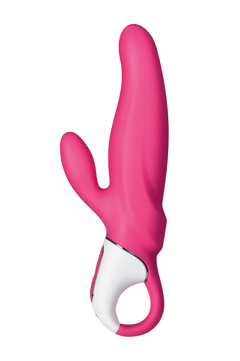 Нереалистичный вибратор Satisfyer Vibes Mr. Rabbit, силикон, красный, 22,1 см. в магазине ESEXTOYS